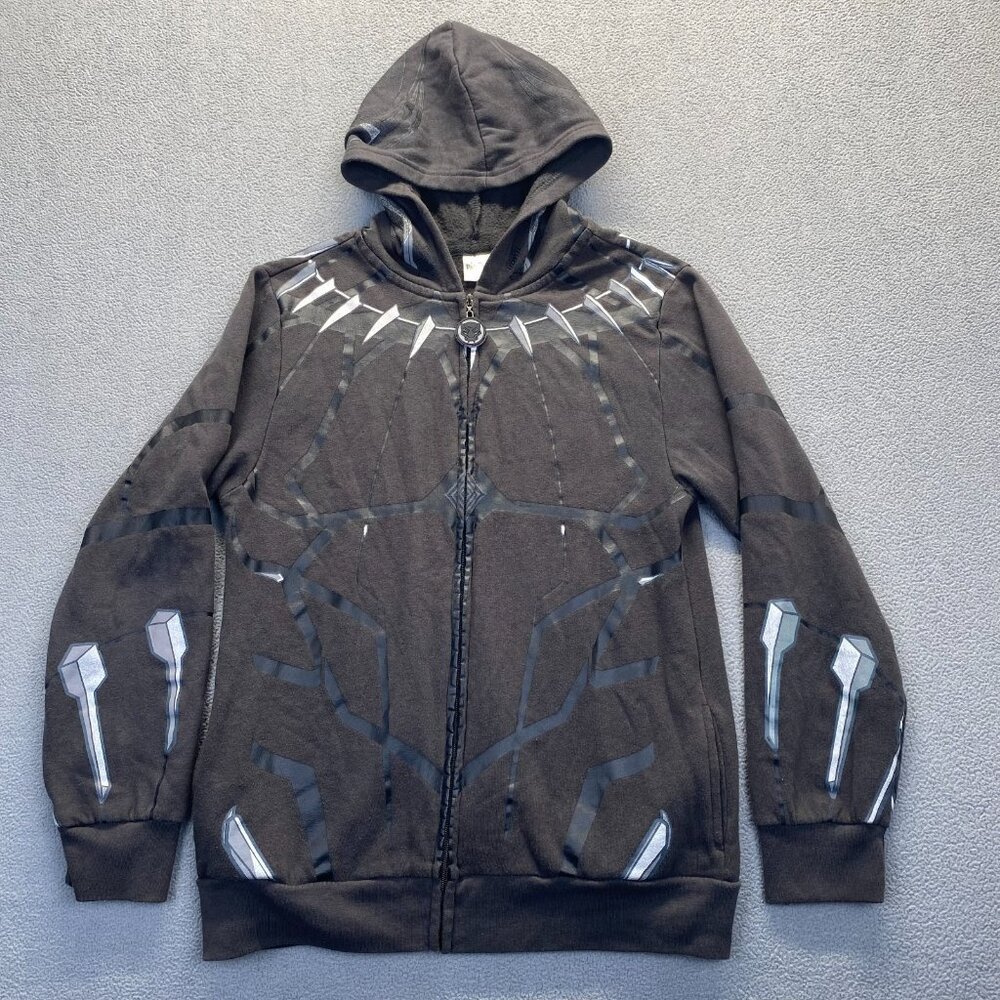 Black‎ Panther Teens  Tchalla Cosplay Hoodie Sweatshirt Size XL MARVEL